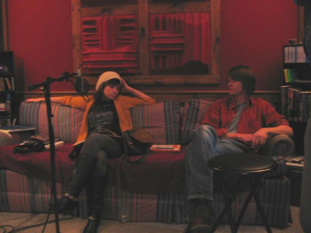 Nicole Atkins and writer/producer Randolph Lewis at Old House Studio
